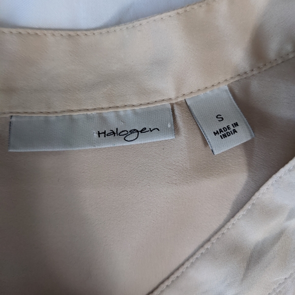 Halogen Nude Sleeveless Button Down Shirt Size Small - Picture 3 of 7